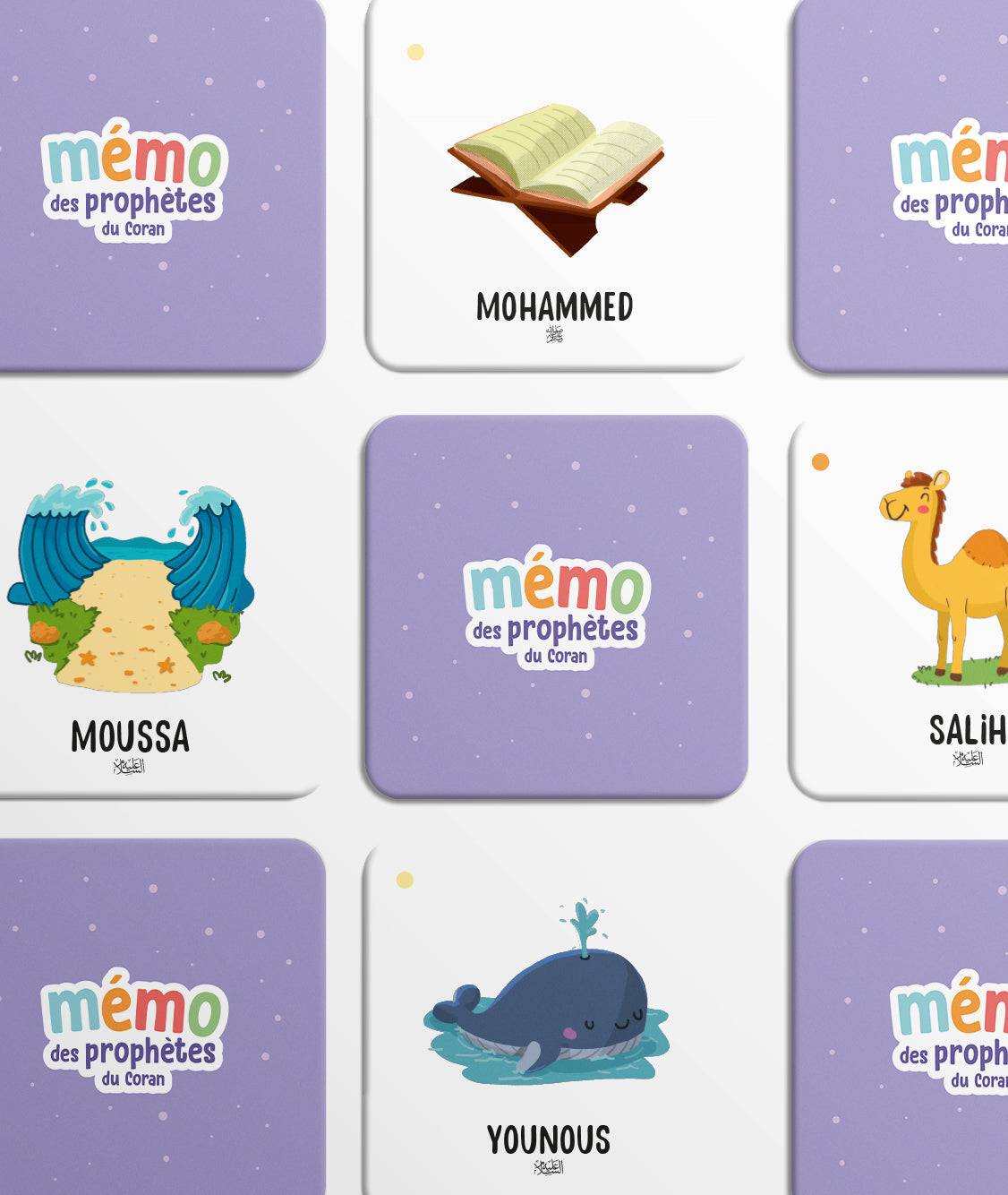 Mémo des Prophètes du Coran – Jeu éducatif dès 3 ans (DeeniLearn)