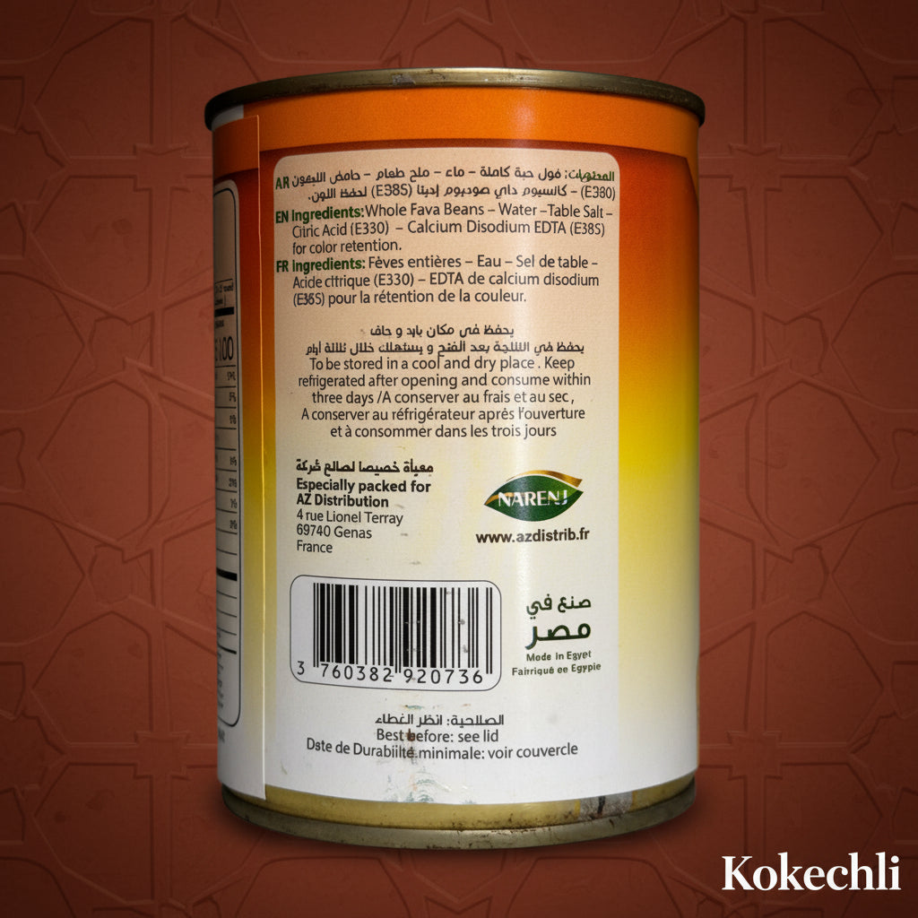 Foul Medammes Narenj 400 g – Fèves entières prêtes à manger | Narenj