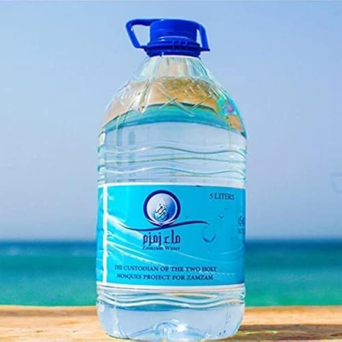 Eau Zamzam Bouteille 5 Litres Authentique de La Mecque Arabie Saoudite | Eau Minérale Plate Bénie | Emballage Original Certifié de Makkah