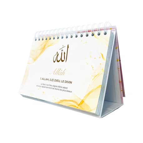 99 Noms d’Allah – Mieux Le connaître pour mieux L’adorer Calendrier chevalet – Rose – Éditions Al - Hadith - KokechliAl Hadîth