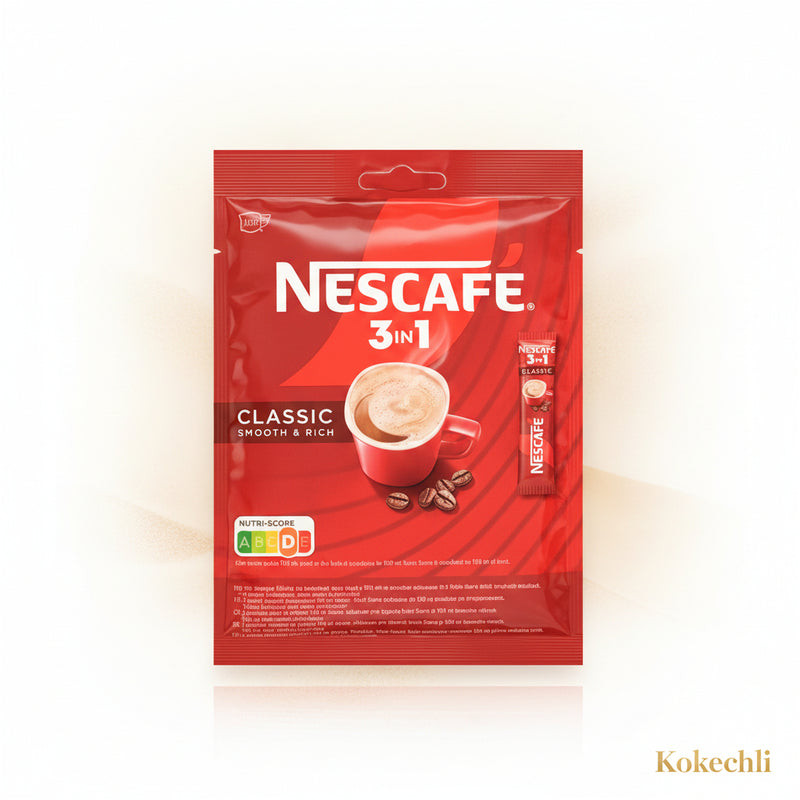 Nescafé 3in1 Classic – Café Soluble Sucré Crémeux | 10 Sachets | Nescafé