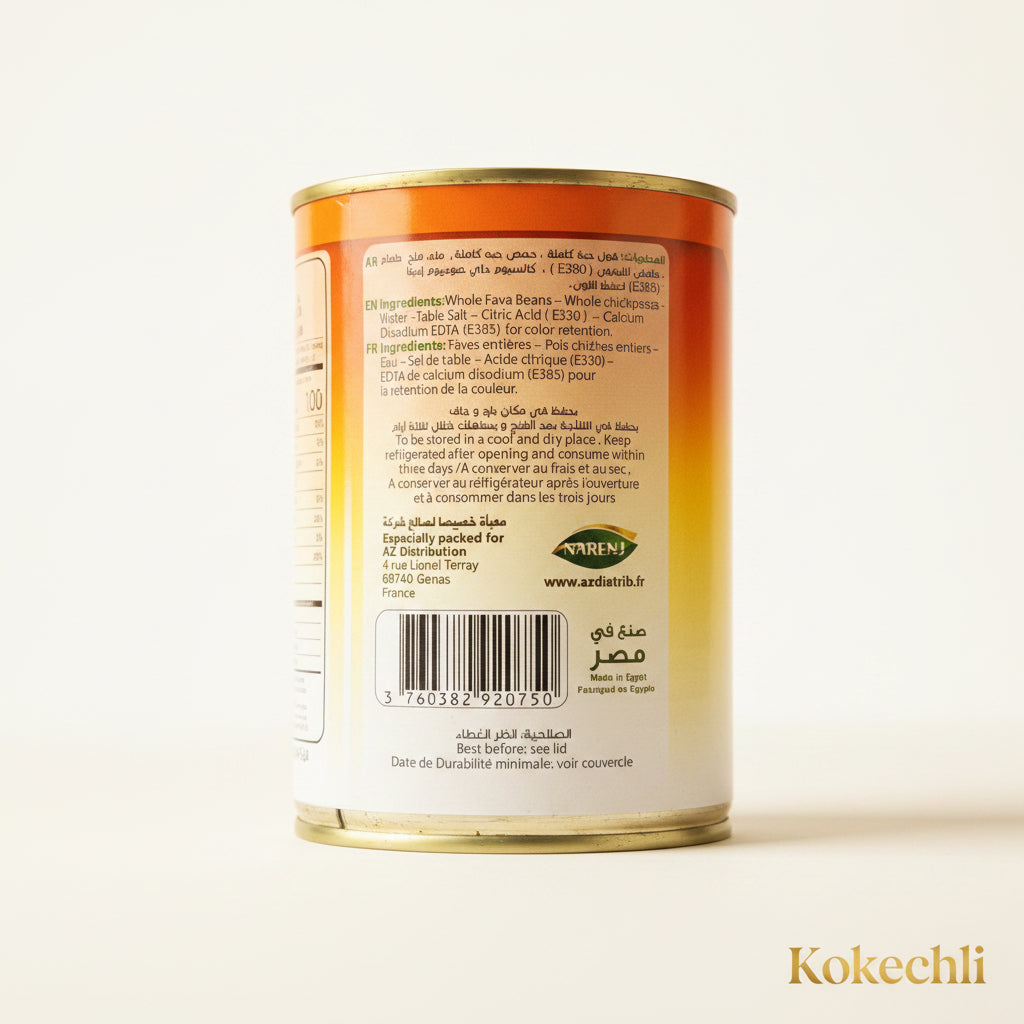 Foul Medammes à la Libanaise – Fèves en Boîte Prêtes à Manger | 400 g | NARENJ
