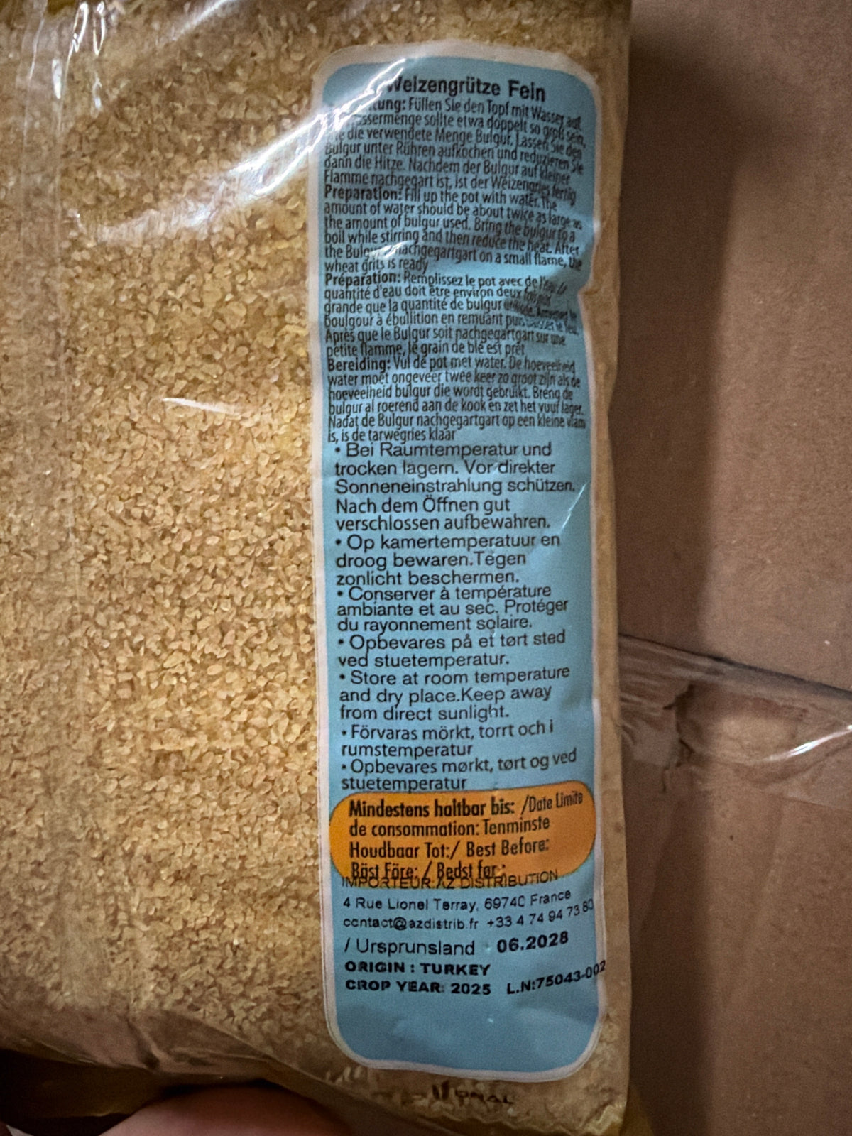 Boulgour à grains fins – 1 kg