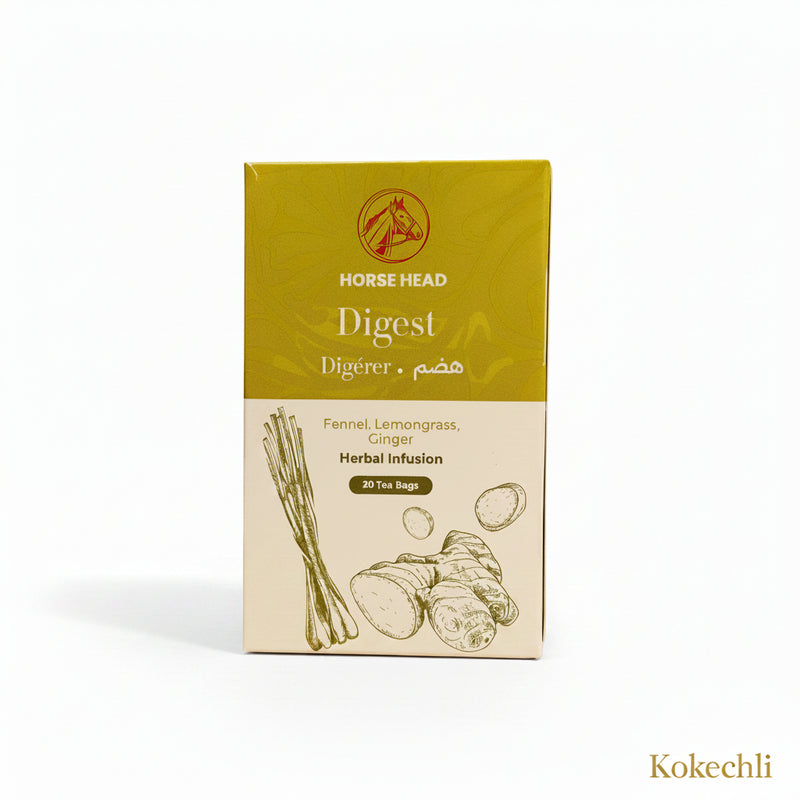 Infusion Herbe Fenouil, Citronnelle & Gingembre | 20 Sachets Horse Head Digest