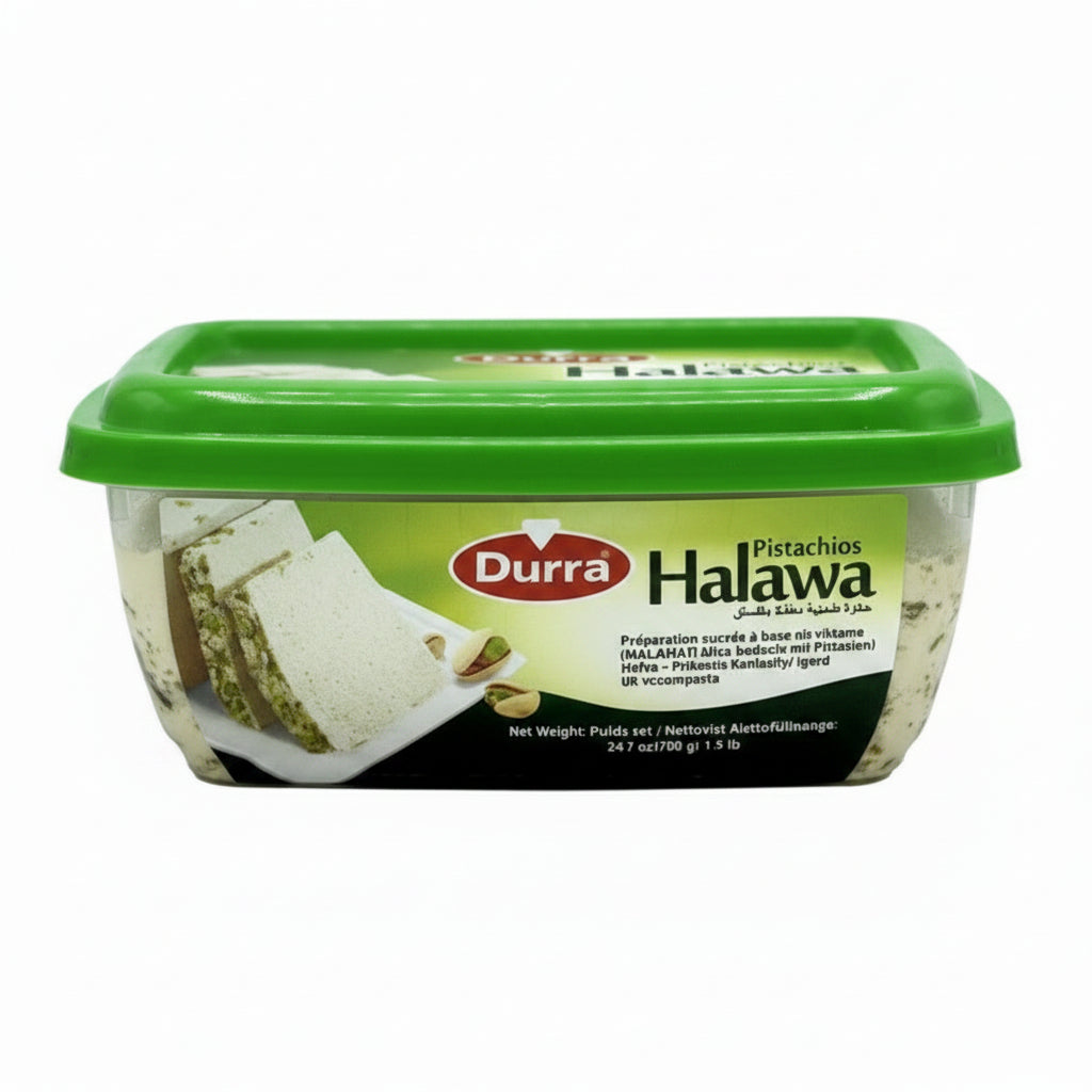 Halawa Extra avec pistache - Durra - Confiserie libanaise Halva au tahini et pistaches