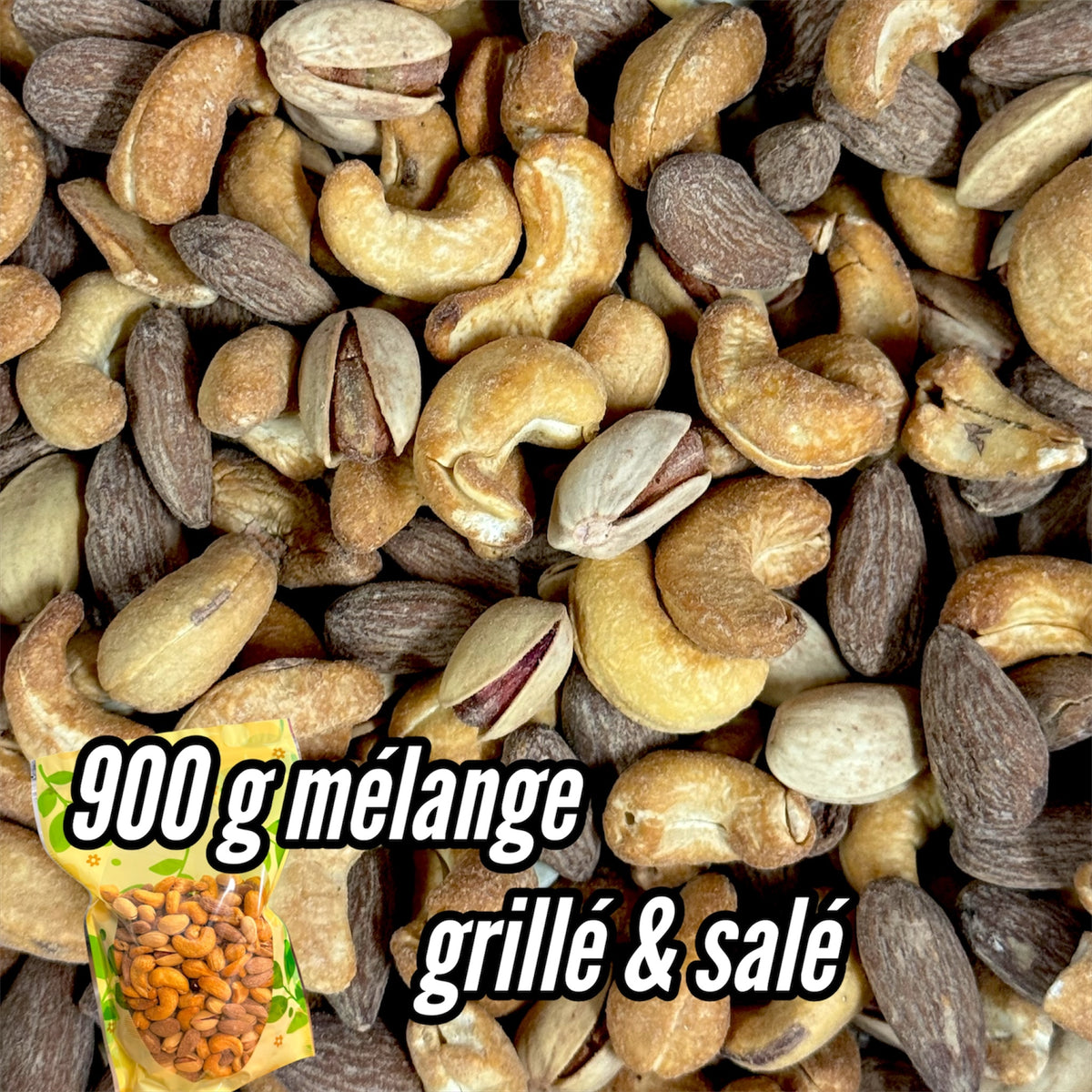Mélange de Noix Grillées & Salées - 900 g