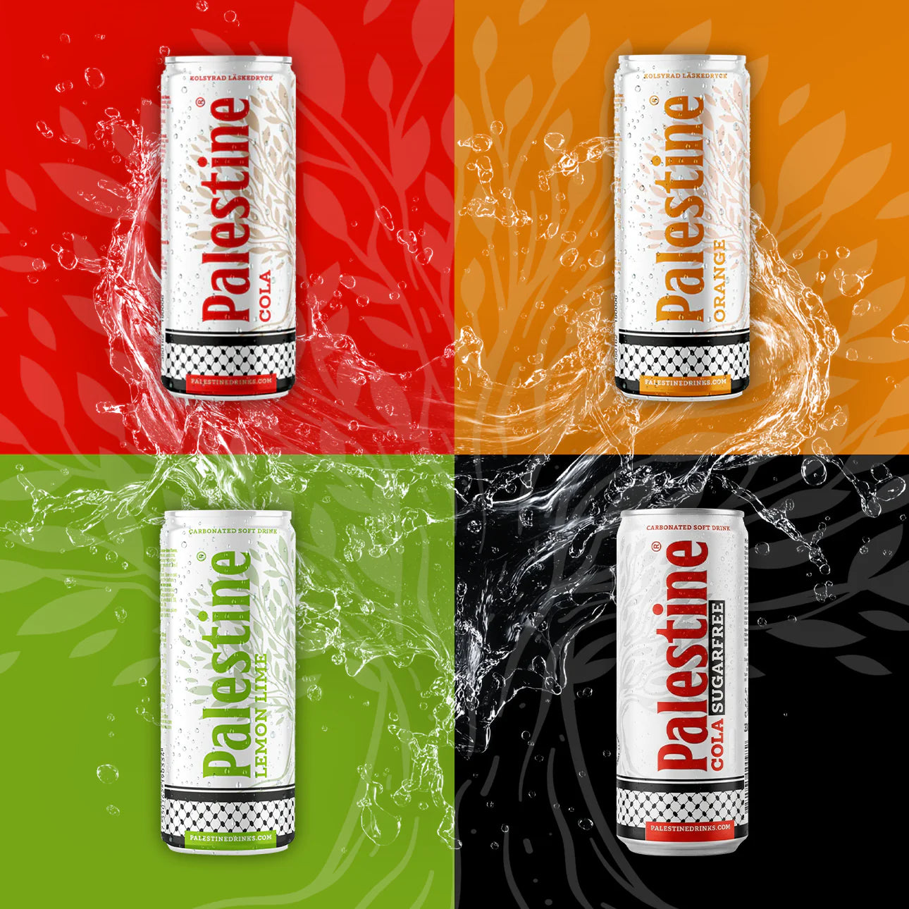 24 x Palestine Cola – Boissons gazeuses au choix (Cola, Energy, Orange, Lemon Lime, Cola Sugarfree)
