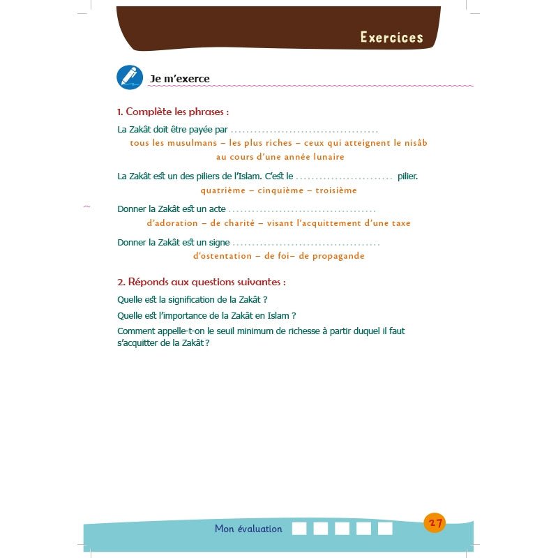 Arc - en - Ciel 5 – Manuel d’Enseignement des Bases de l’Islam (dès 10 ans) – Éditions Al - Hadîth - Kokechli Al Hadîth