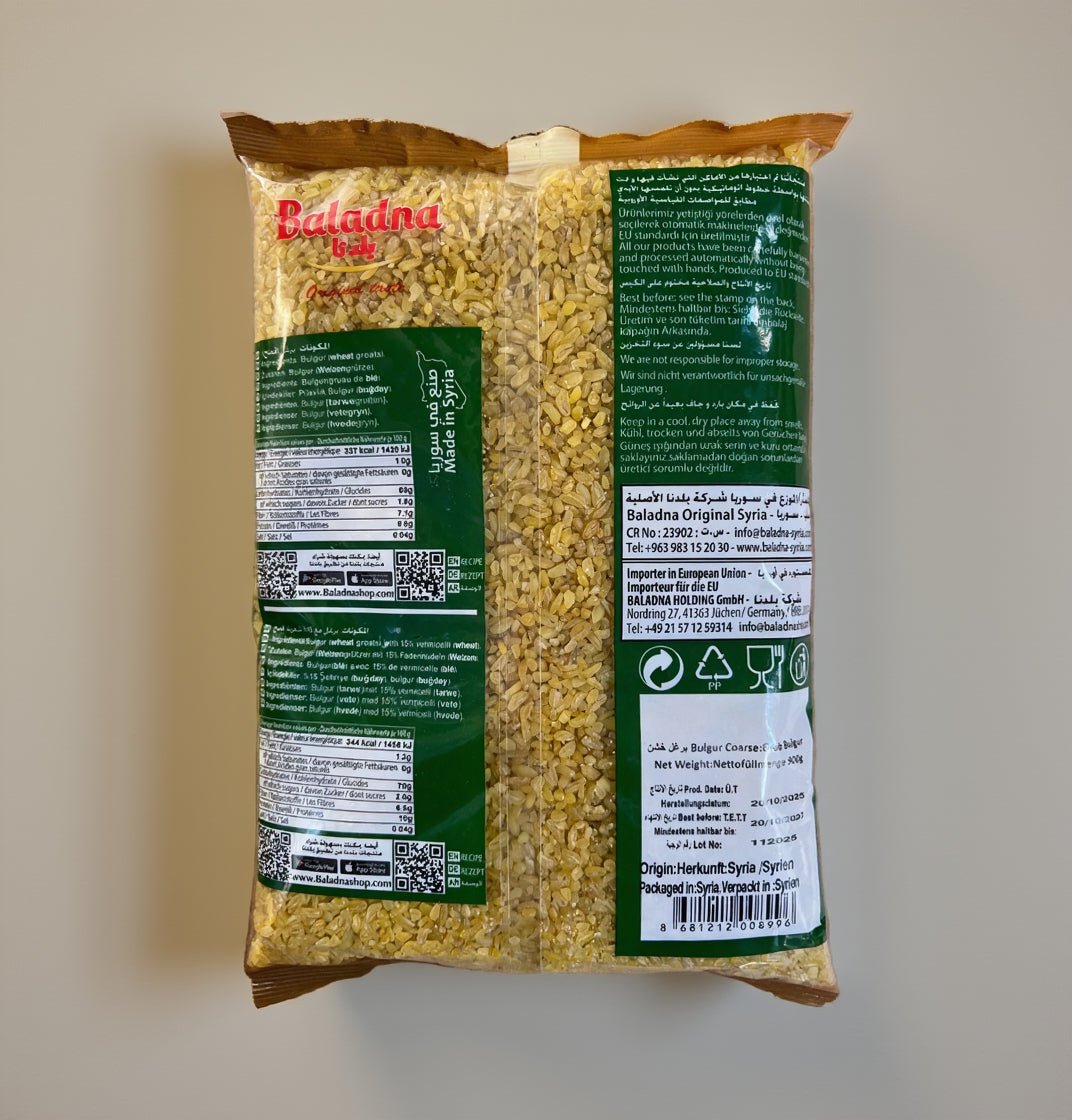 Boulgour soleil gros 900g - Bulgur oriental halal à base de blé dur Baladna - Kokechli Baladna