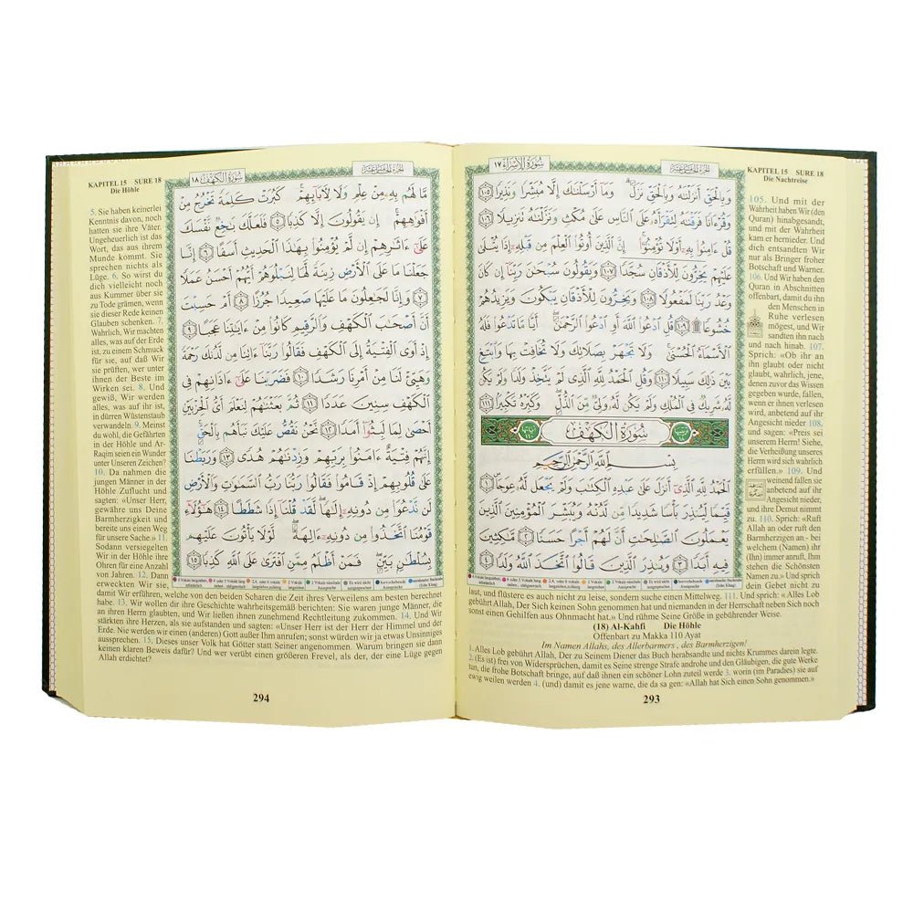 Coran Allemand/Arabe – Tajwid avec traduction des sens et index thématique en allemand – 17 × 24 cm – Dar Al Maarifah - Kokechli Dar Al Maarifah