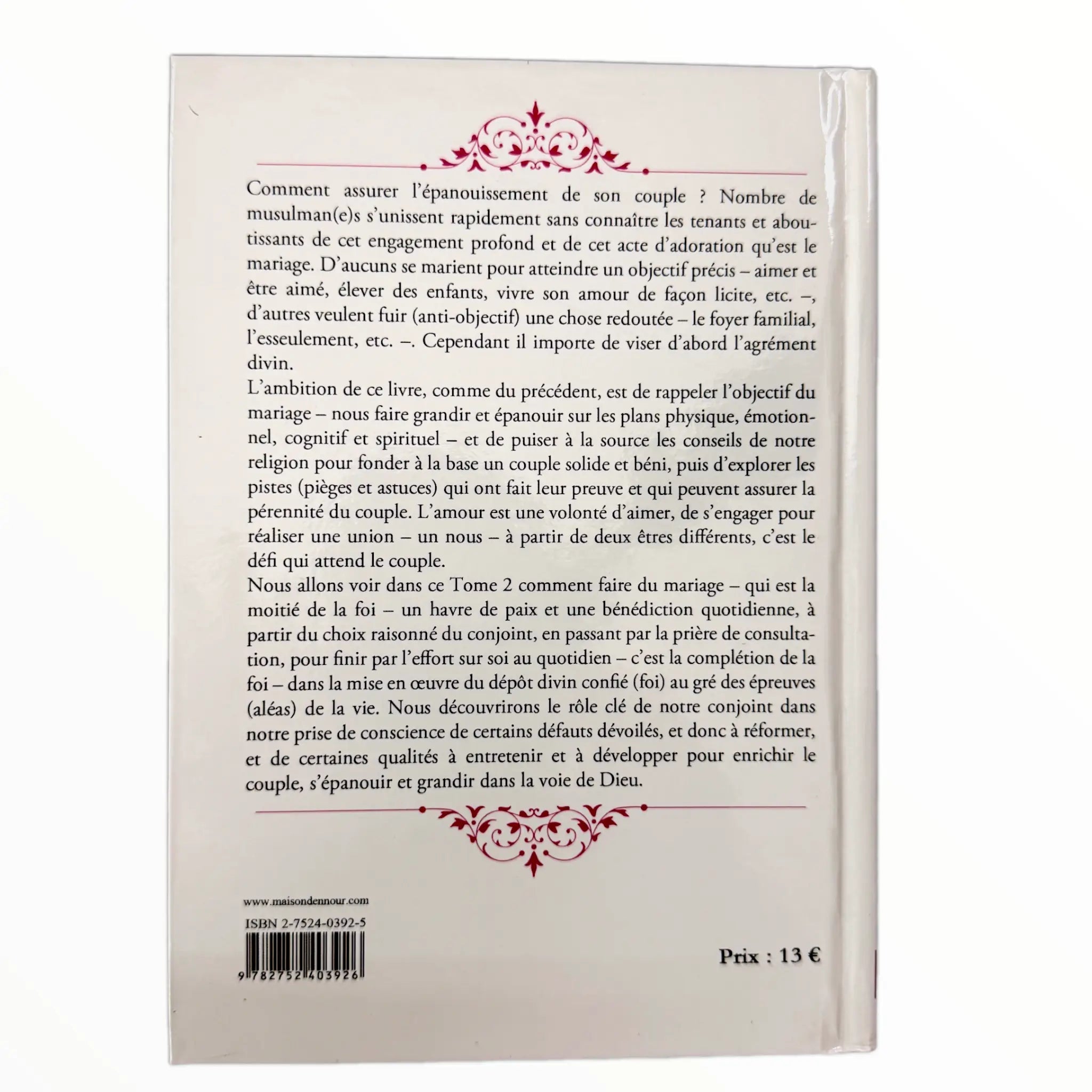 Du choix du conjoint à la qualité de vie du couple - Sakinah Alfaki - Maison d'ennour - KokechliMa boutique