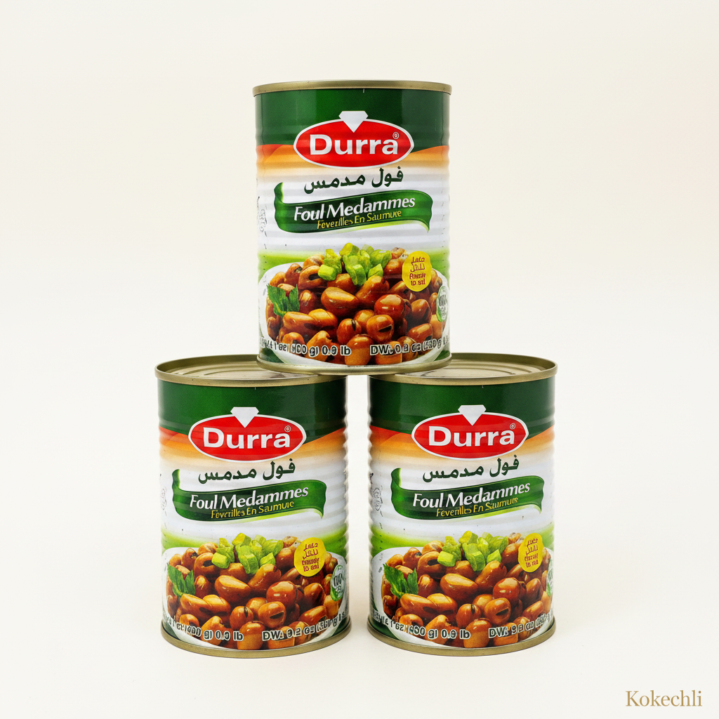 Fèves au Naturel Durra Foul Medames 400g + 75g offerts – Prêt à manger