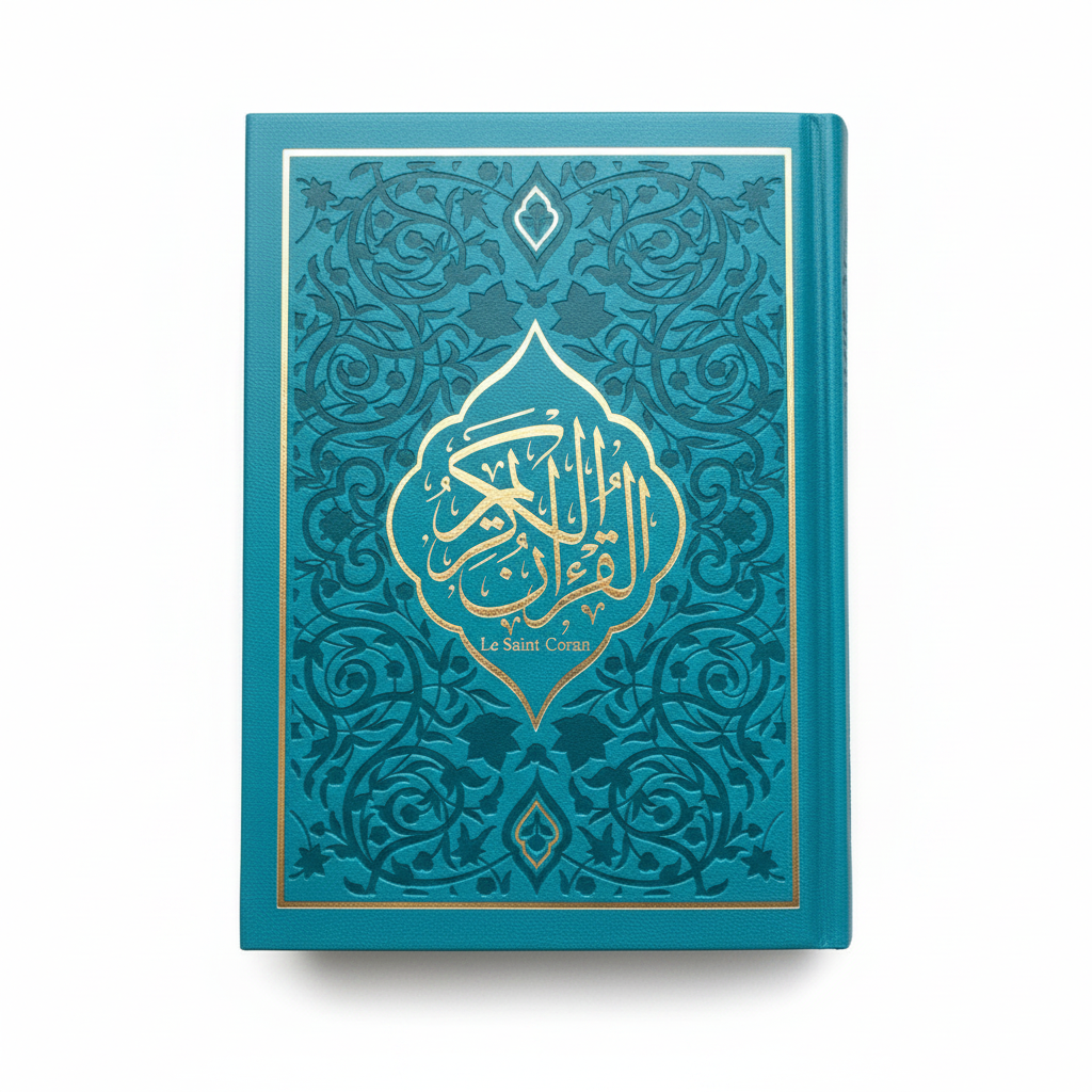 Le Saint Coran Bleu Turquoise en Arabe - Français - Phonétique - couverture rigide format poche