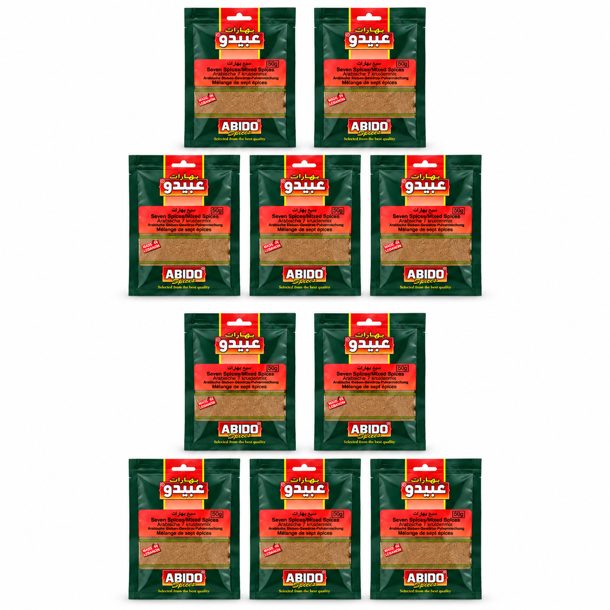 Abido mélange 7 épices 50 g — 10 sachets