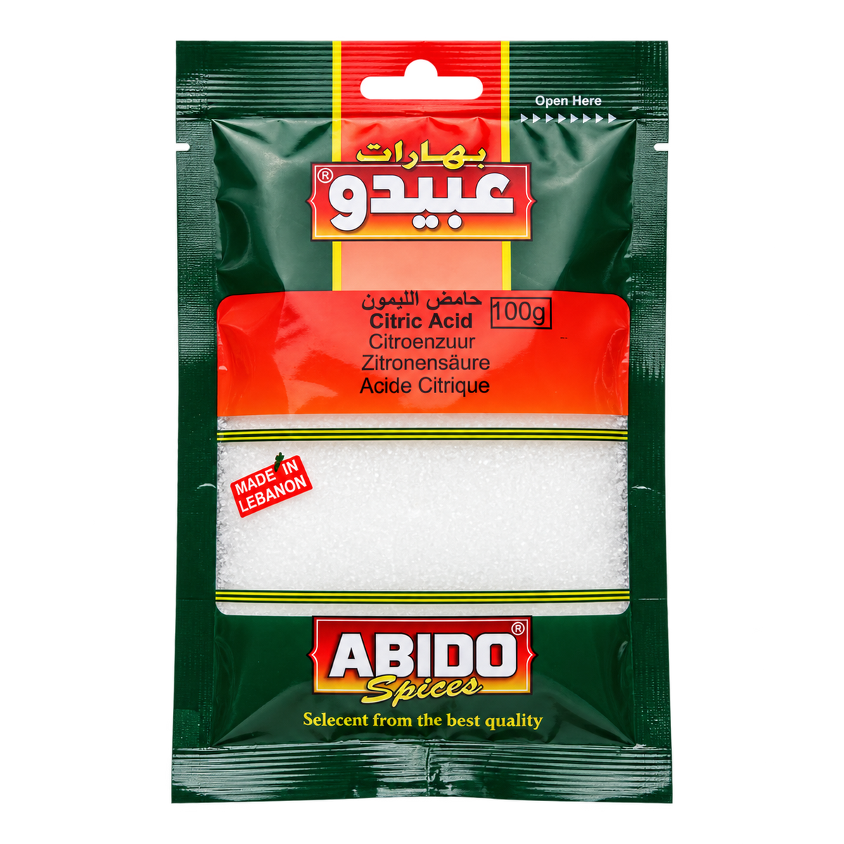 Acide citrique Abido 100 g – 1 sachet