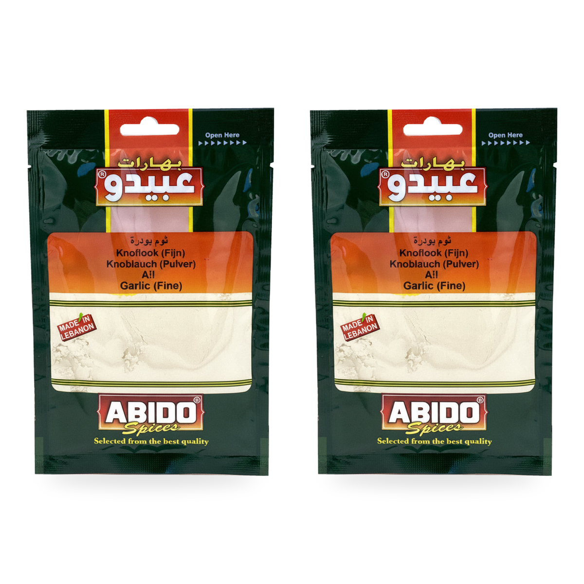 Ail moulu Abido50g – Lot de 2 sachets