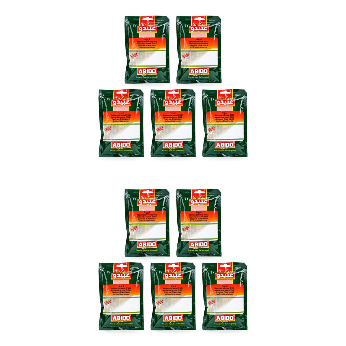Bicarbonate de sodium alimentaire Abido 100 g, 10 unités, image de présentation