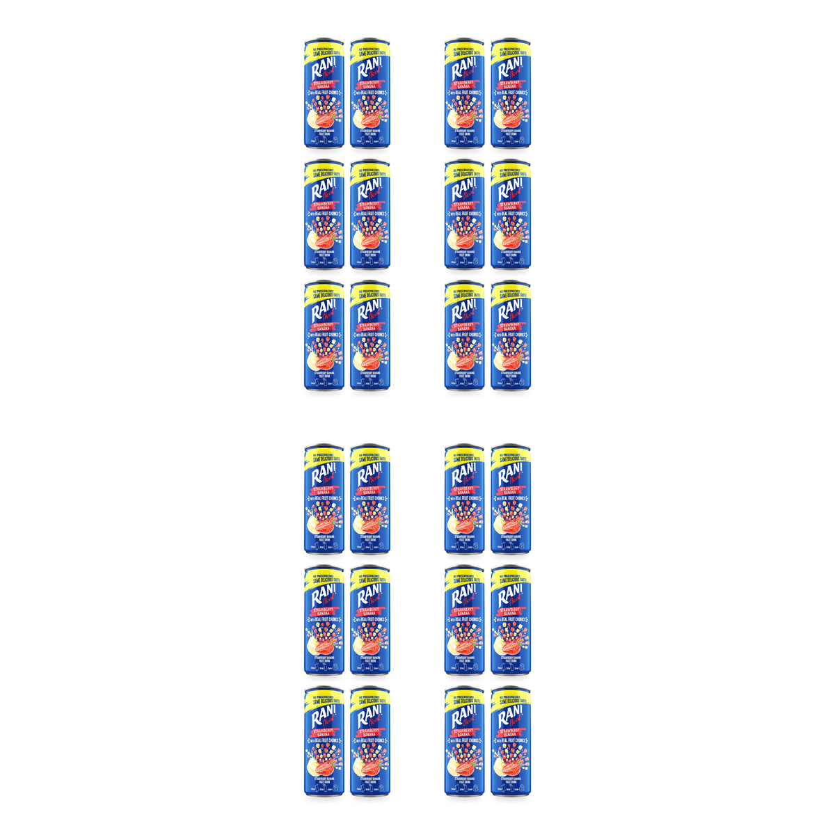 Boisson fraise-banane Rani 240 ml – Lot de 24 canettes