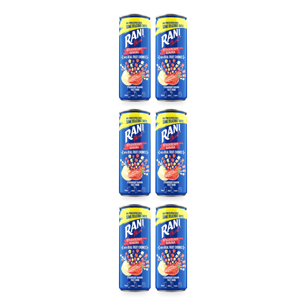 Boisson fraise-banane Rani 240 ml – Lot de 6 canettes