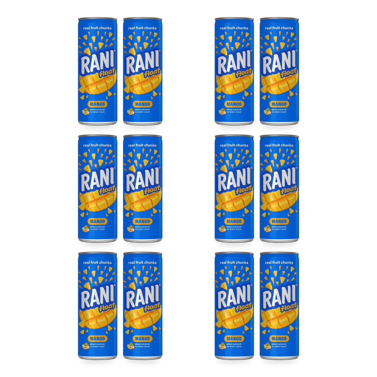 Boisson à la mangue avec morceaux Rani Float 240 ml - lot de 12 canettes
