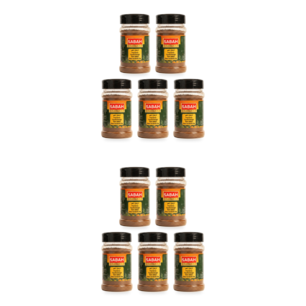 Clous de girofle moulus Sabah Sharqi 135 g - lot de 10 pots