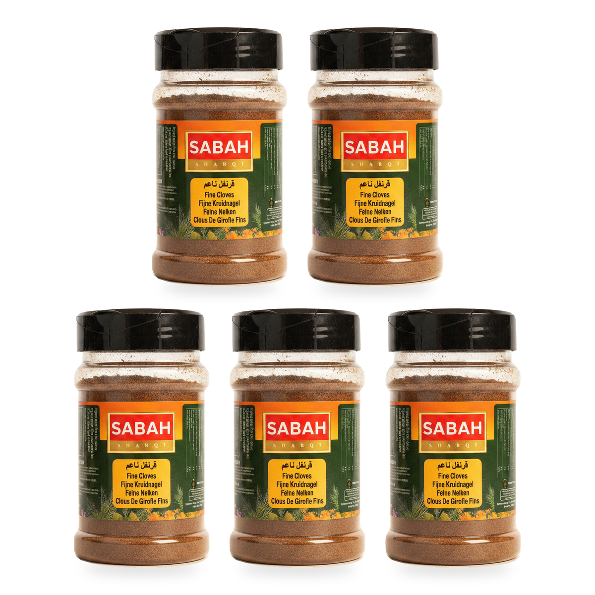 Clous de girofle moulus Sabah Sharqi 135 g - lot de 5 pots