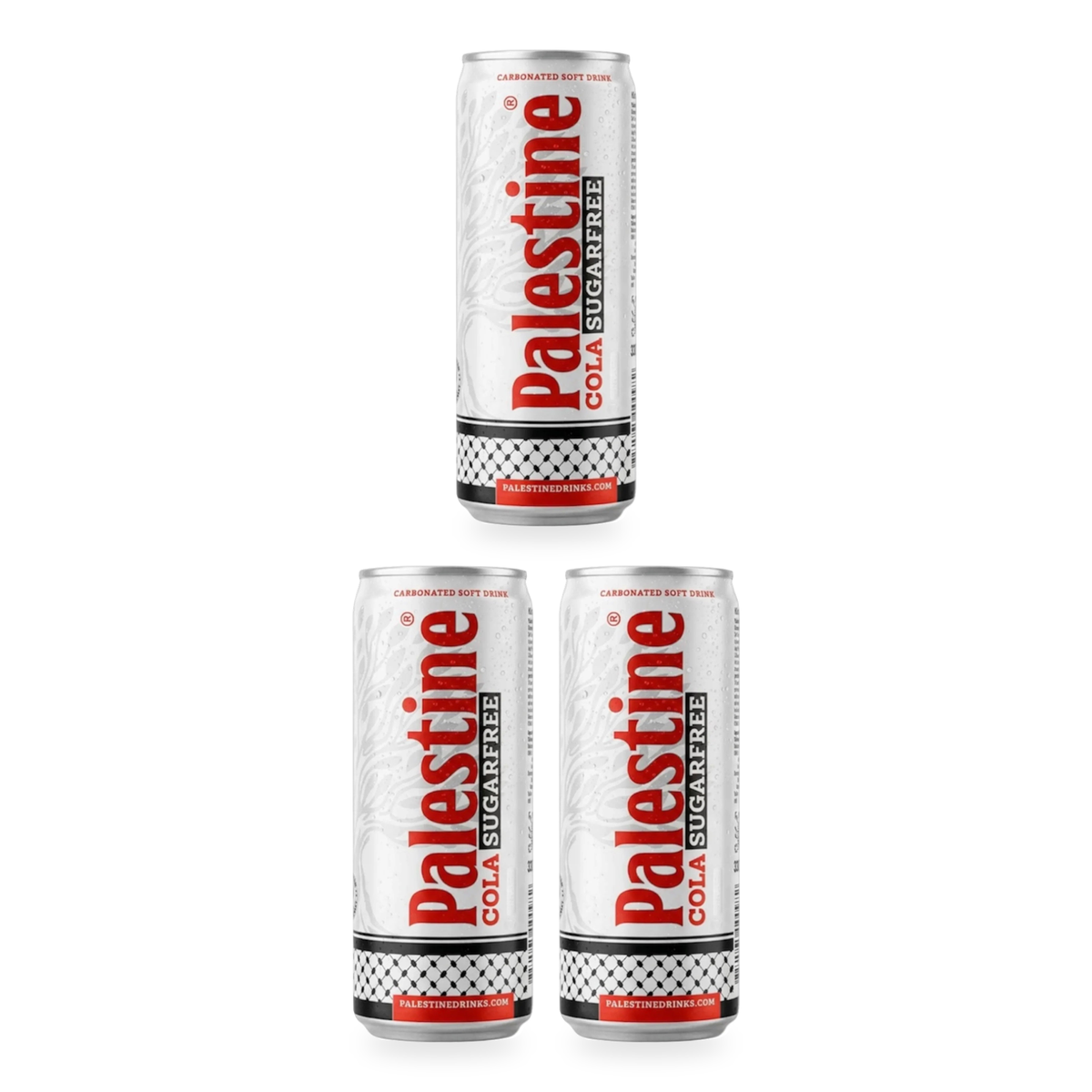 Cola sans sucre Palestine 330 ml - lot de 3 canettes