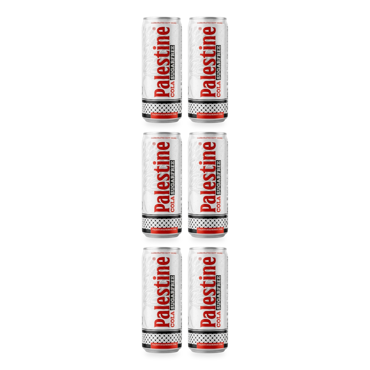 Cola sans sucre Palestine 330 ml - lot de 6 canettes