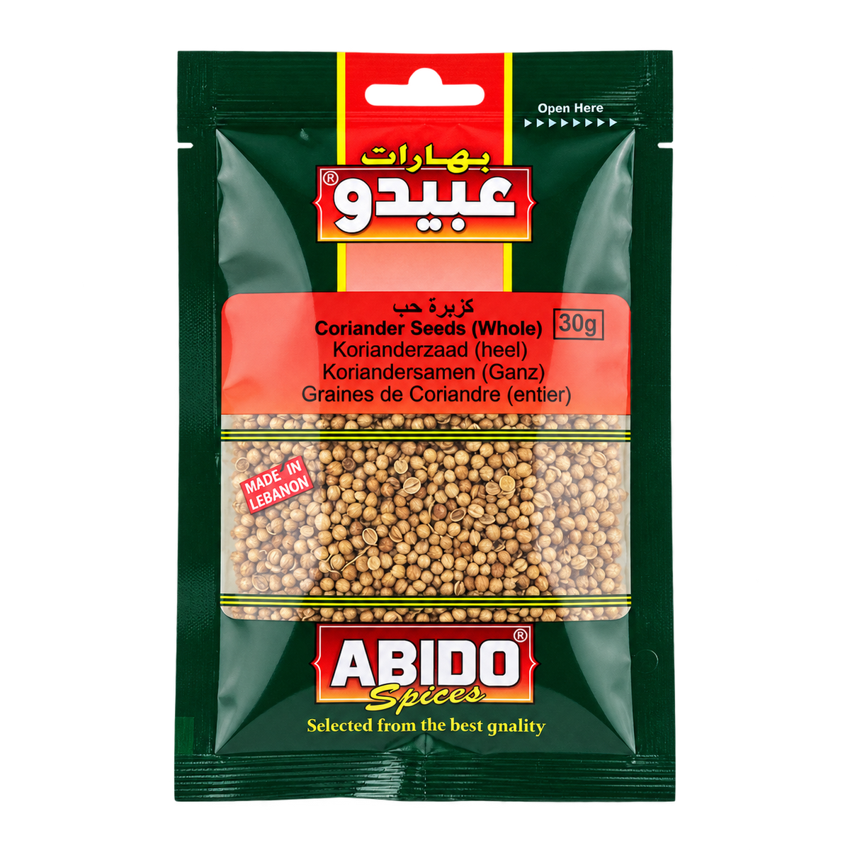 Graines de coriandre entières Abido 30 g — 1 sachet