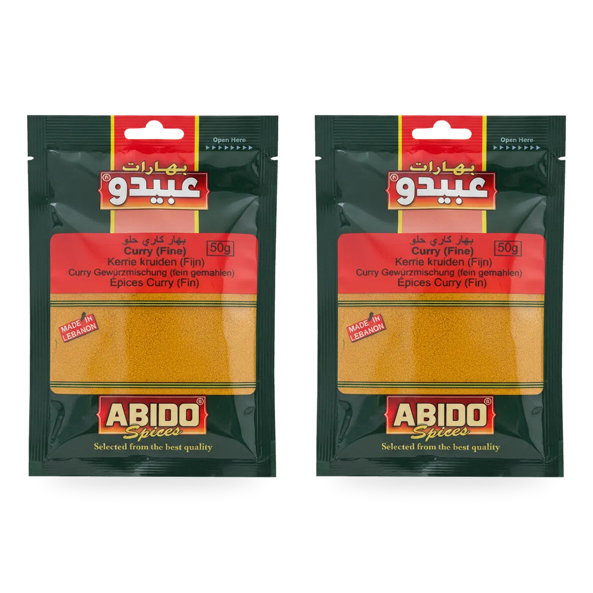 Curry fin Abido 50 g – Lot de 2 sachets
