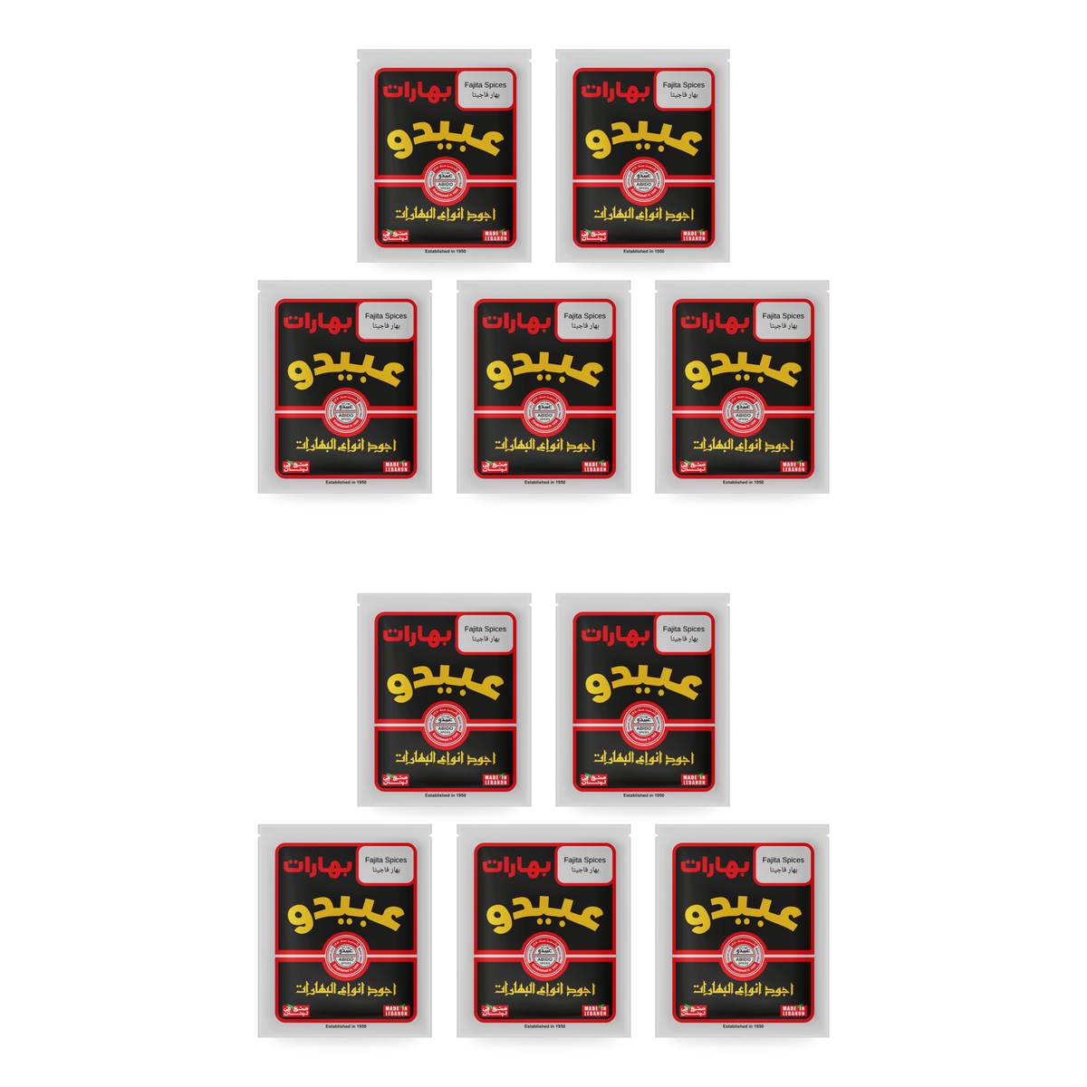 Épices Fajita Abido 50 g – lot de 10 sachets