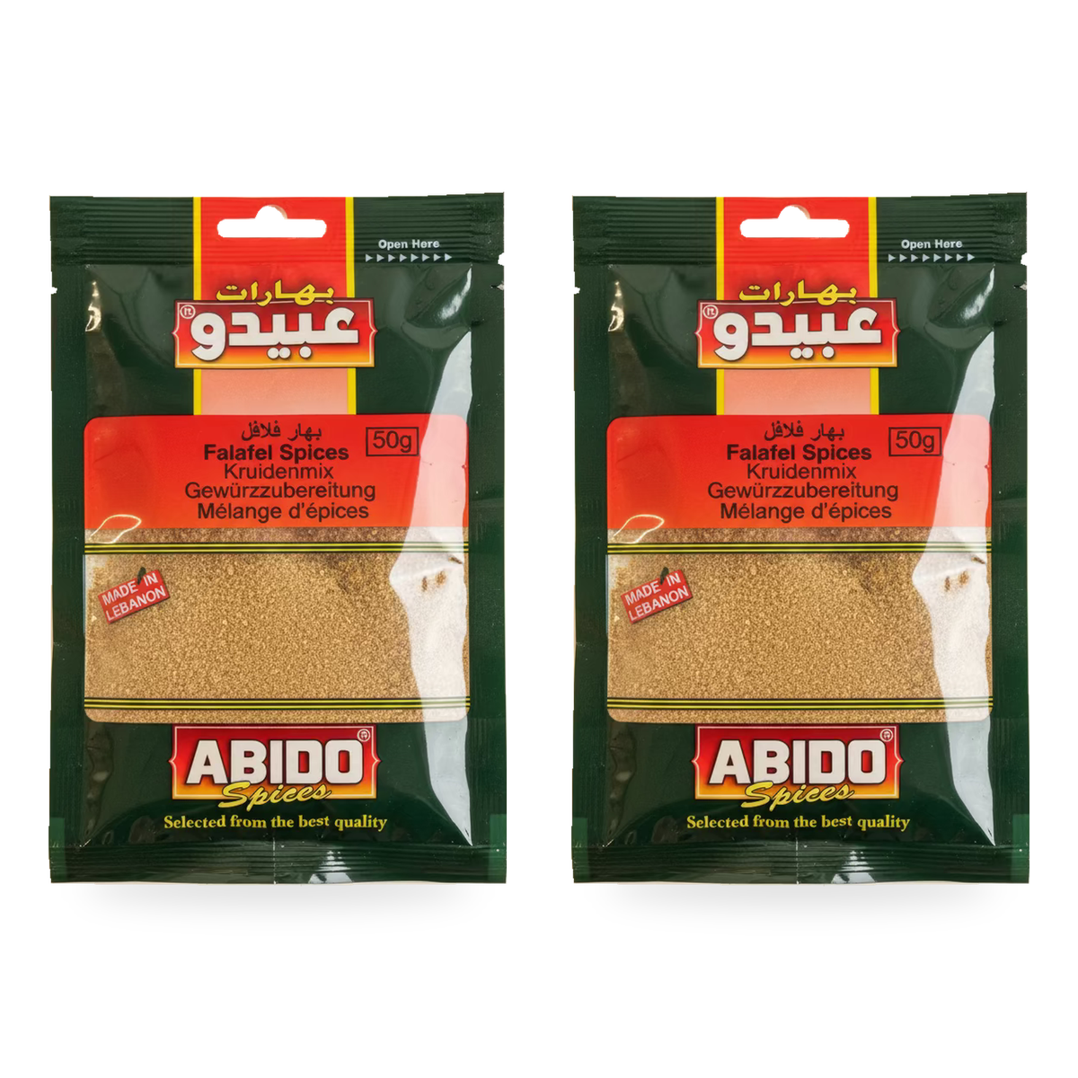 Mélange d’épices pour falafel Abido 50 g – Lot de 2 sachets