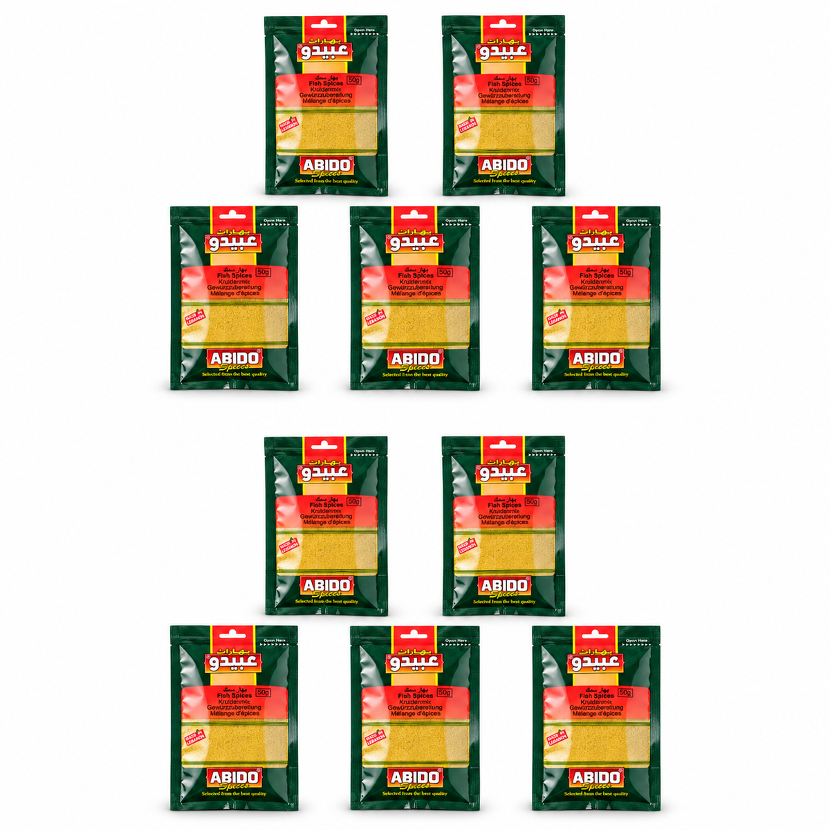 Épices pour poisson Abido 50 g – lot de 10 sachets