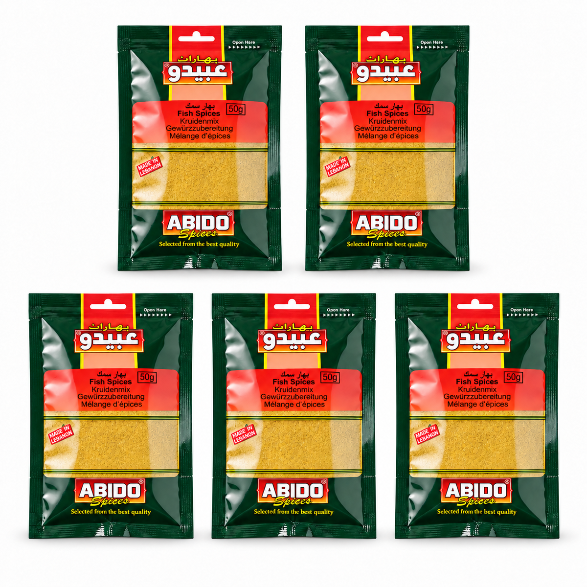 Épices pour poisson Abido 50 g – lot de 5 sachets