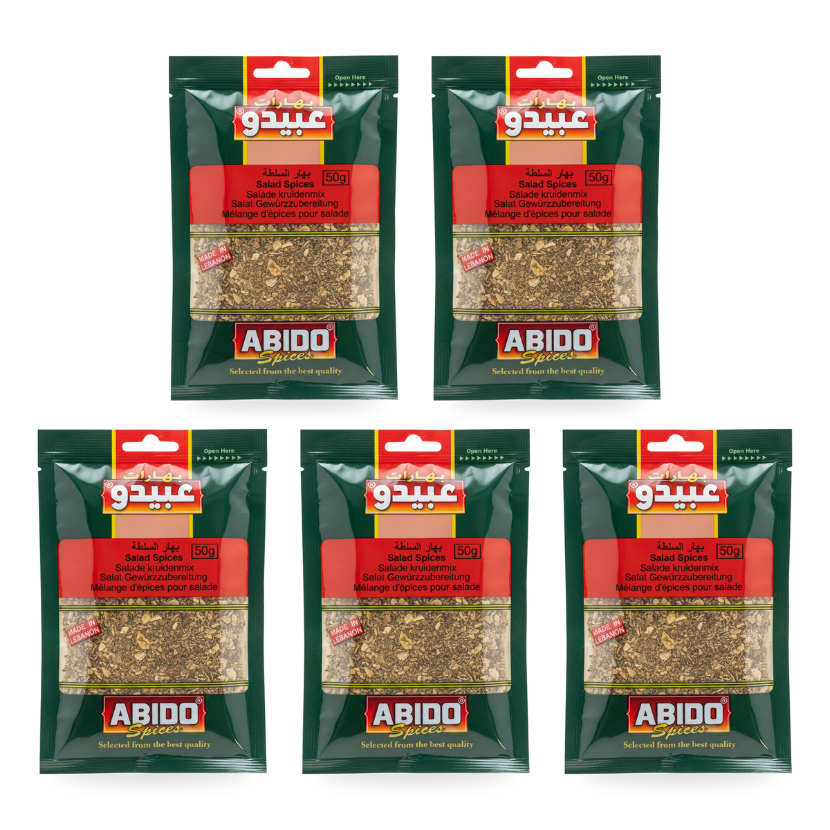 Mélange d’épices pour salade Abido 50 g - lot de 5 sachets