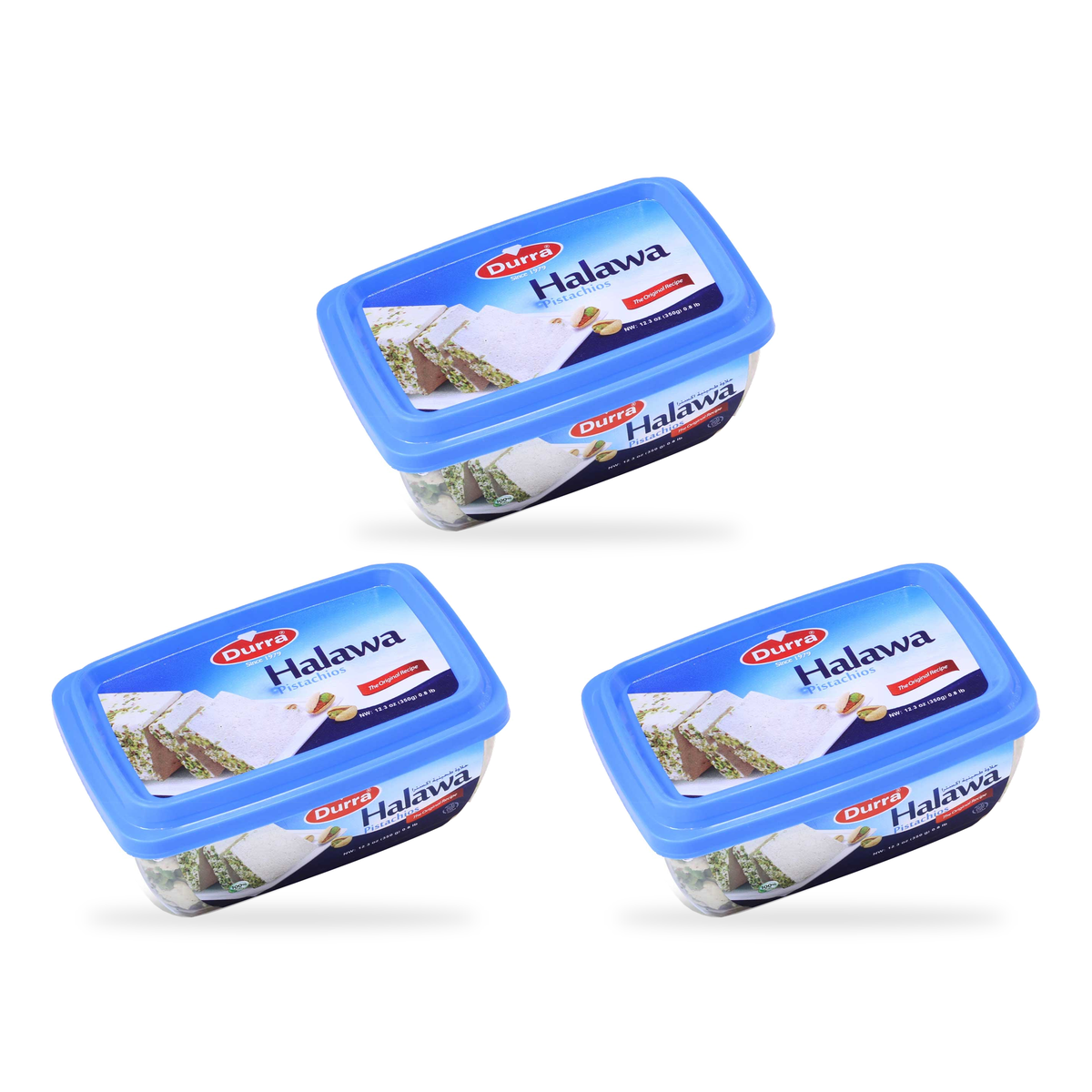 Halawa extra aux pistaches Durra 350 g – lot de 3 boîtes