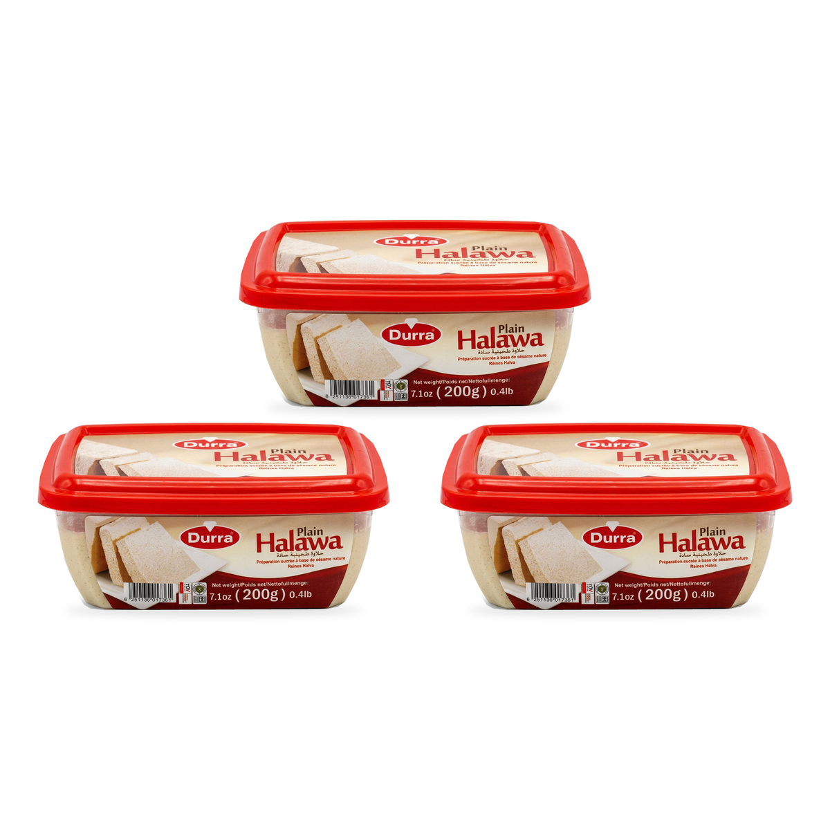 Halawa nature Durra 200 g - lot de 3 barquettes