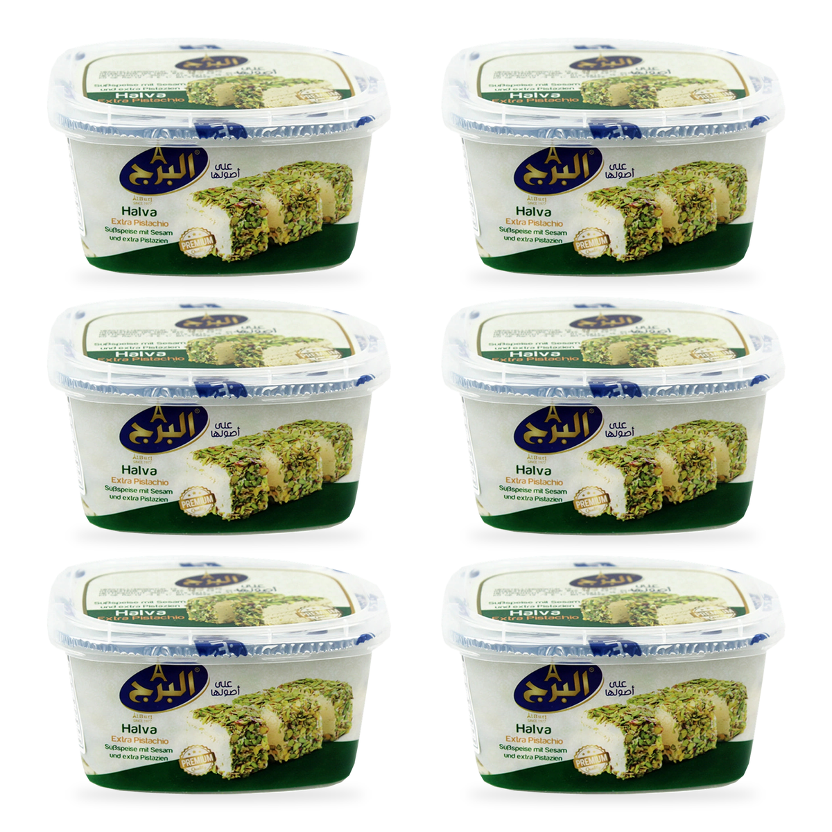 Halawa aux pistaches Al Burj 700 g – Lot de 6 boîtes