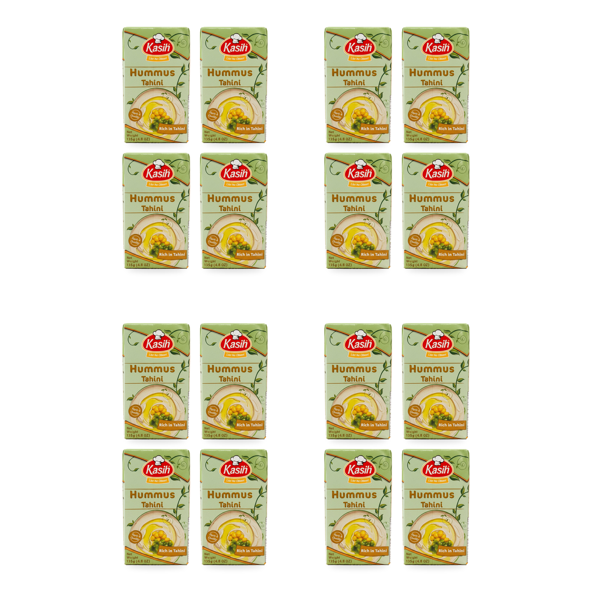 Houmous tahini Kasih 135 g – Lot de 16 boîtes