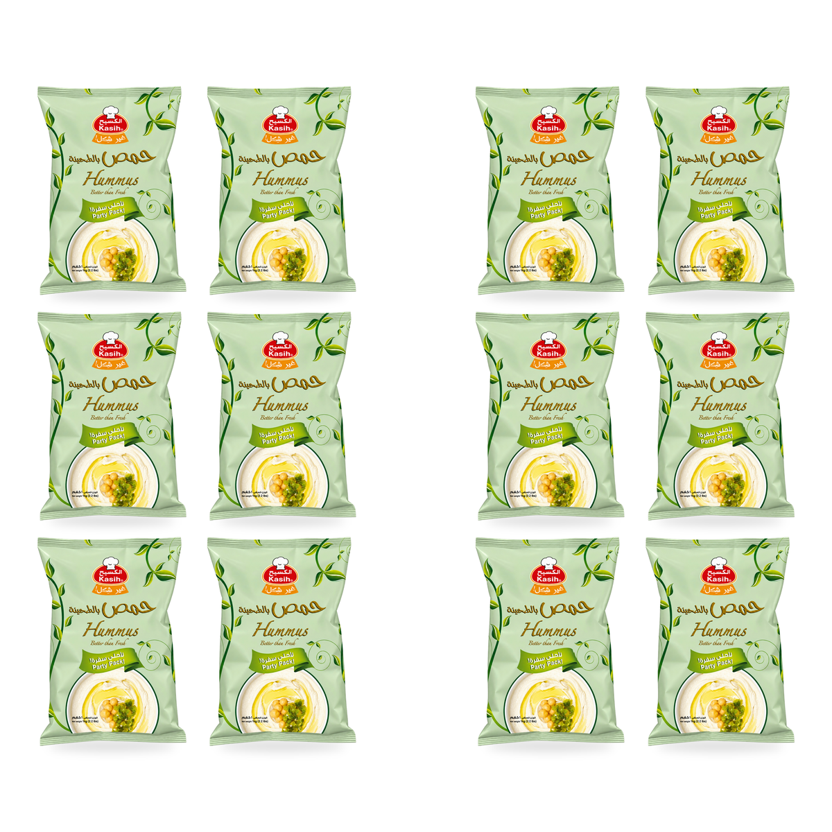 Houmous tahini Kasih 1 kg – Lot de 12 sachets