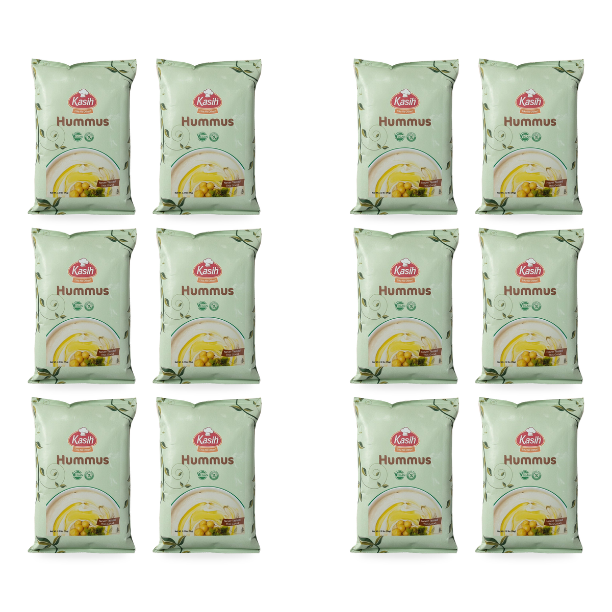 Houmous tahini Kasih 1 kg - lot de 12 sachets