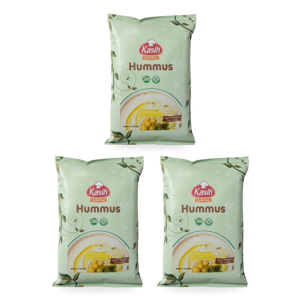Houmous tahini Kasih 1 kg - lot de 3 sachets