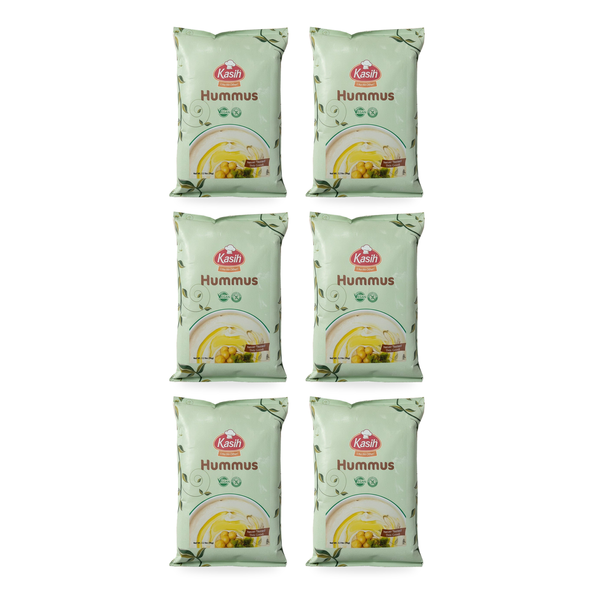 Houmous tahini Kasih 1 kg - lot de 6 sachets