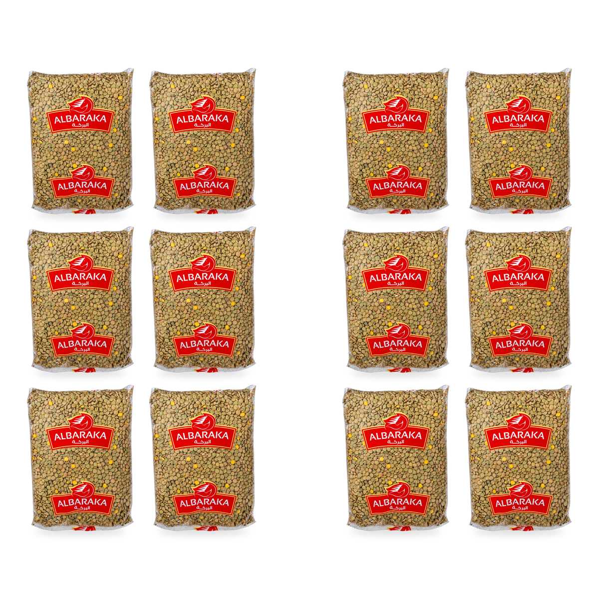 Lentilles vertes Albaraka 900 g — lot de 12 sachets
