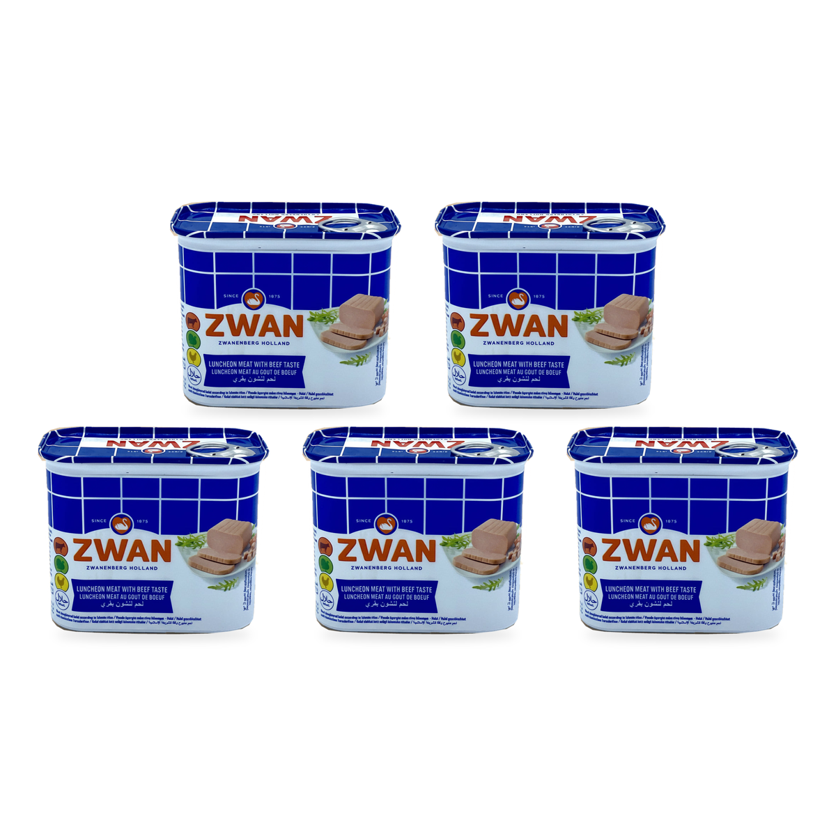 Luncheon goût bœuf Zwan 340 g - lot de 5 boîtes