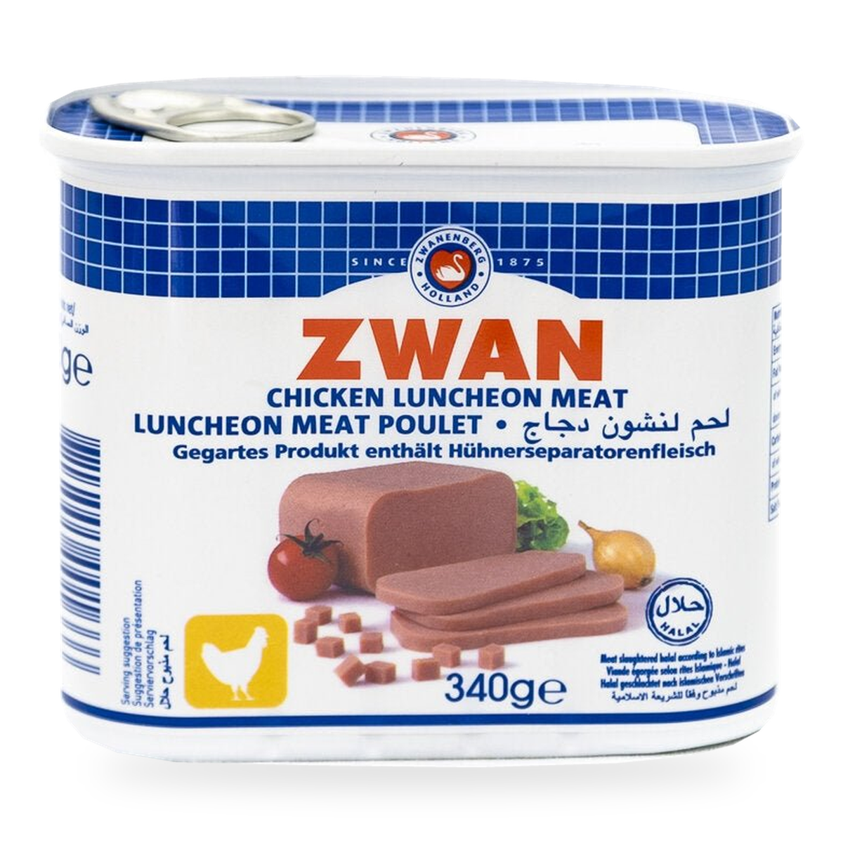 Luncheon meat au poulet Zwan 340 g – 1 boîte