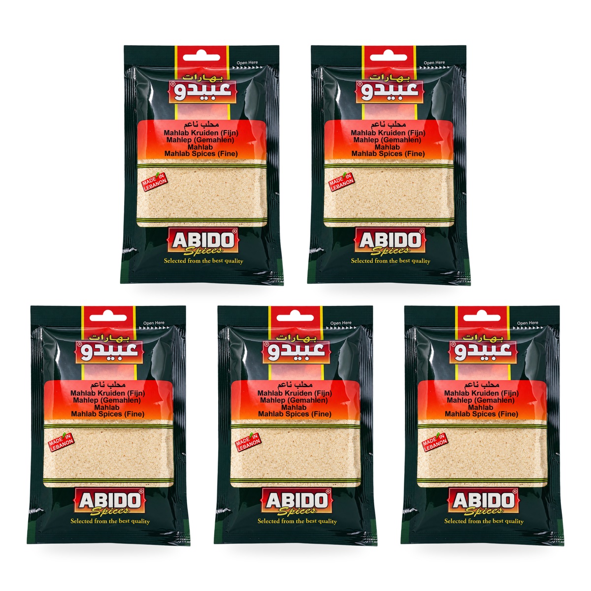 Mahleb moulu Abido 50 g – Lot de 5 sachets