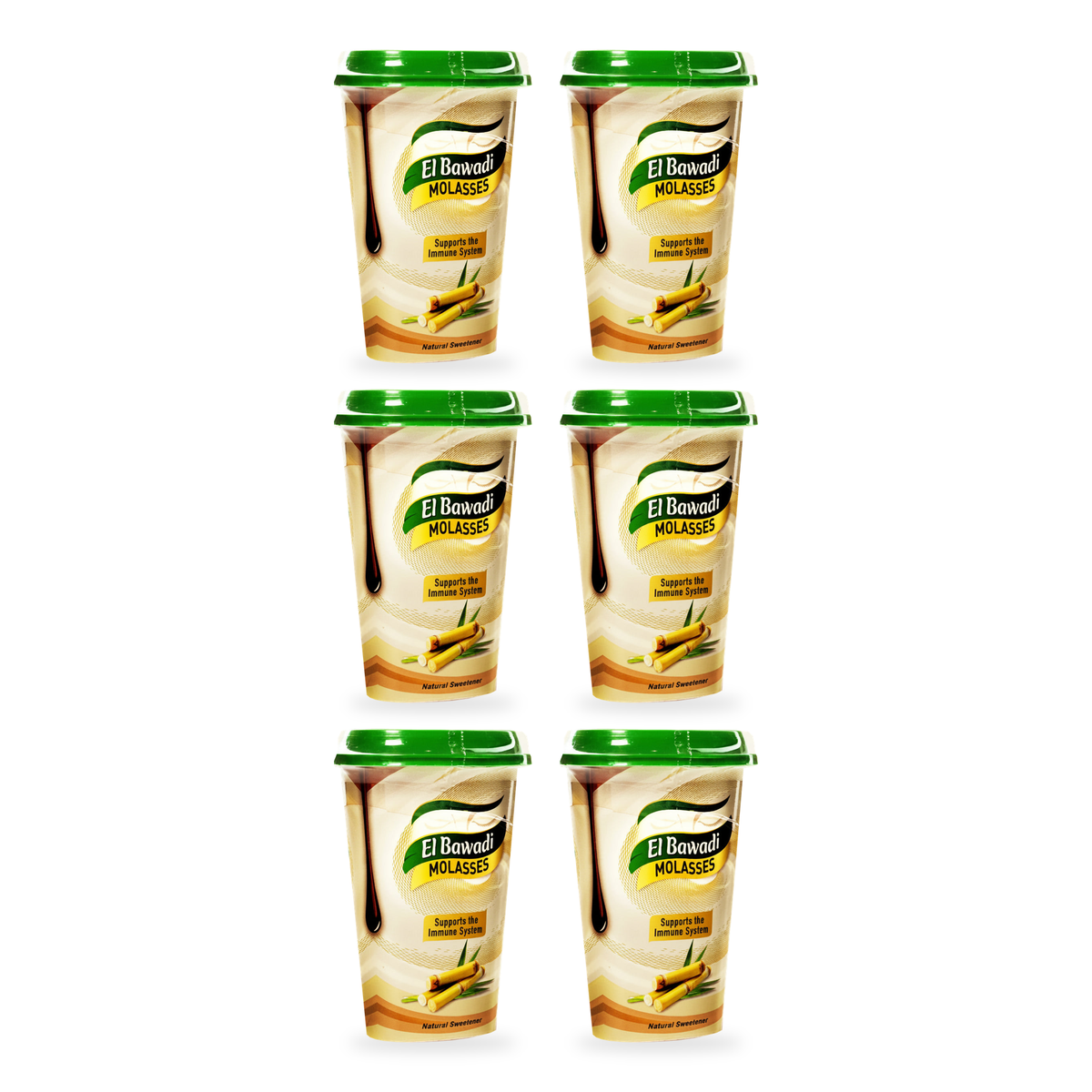 Mélasse de canne à sucre El Bawadi 340 g – lot de 6 pots