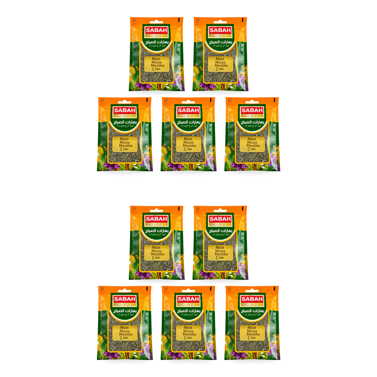 Menthe séchée Sabah 20 g – lot de 10 sachets