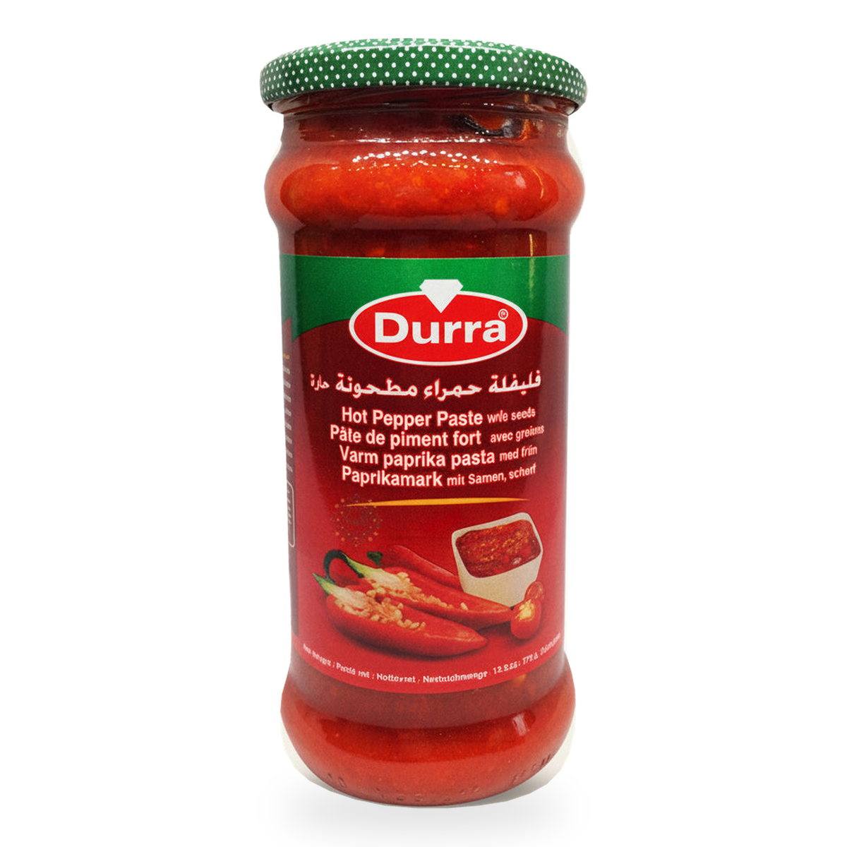 Pâte de piment fort avec graines Durra 370 g - 1 pot